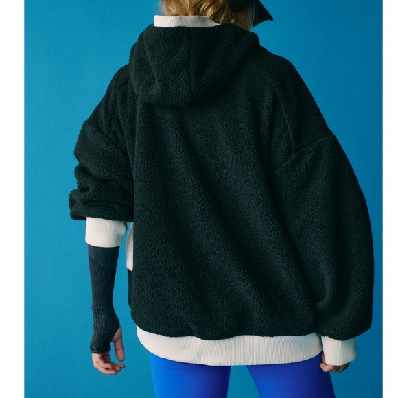 NWT Free People Hit The Slopes Hoodie in Black Combo - Picture 4 of 8